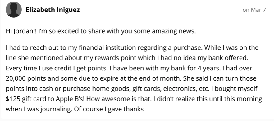 Attendee success story